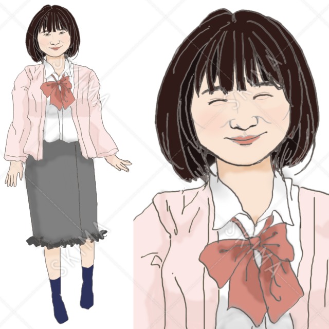 リアルな女性　表情2種