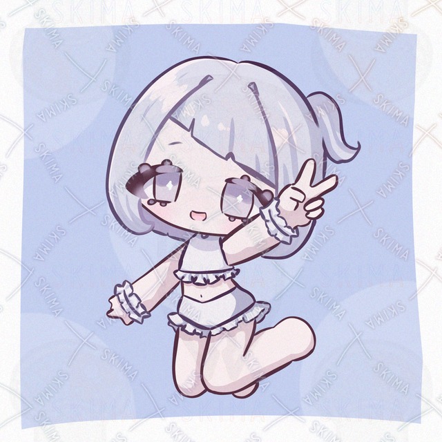 デフォルメイラスト（表情差分6種）