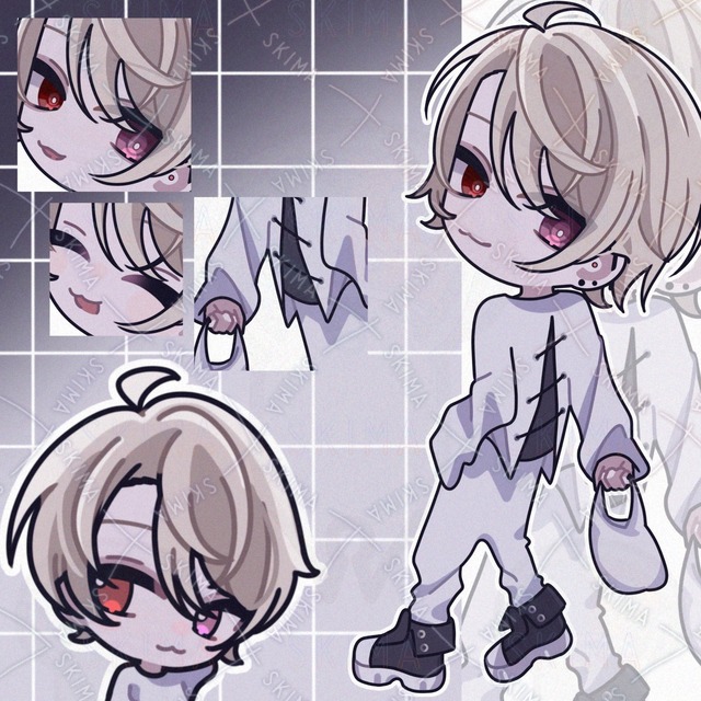 デフォルメイラスト・表情8種+ミニキャラ［120］