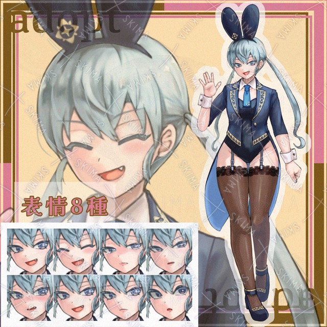 表情8種　燕尾服バニーガール