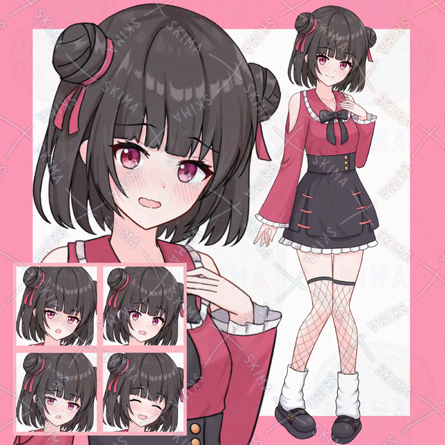 [表情８種] おだんごの女の子