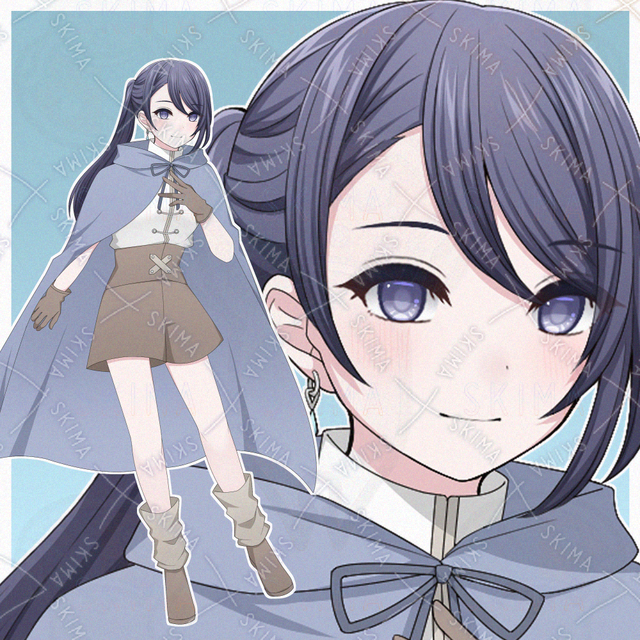 ファンタジーな服を着たポニーテールの女の子【表情差分10種】