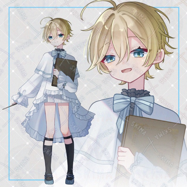 【adopt】魔法使いっぽい少年　表情差分8種【全身立ち絵】