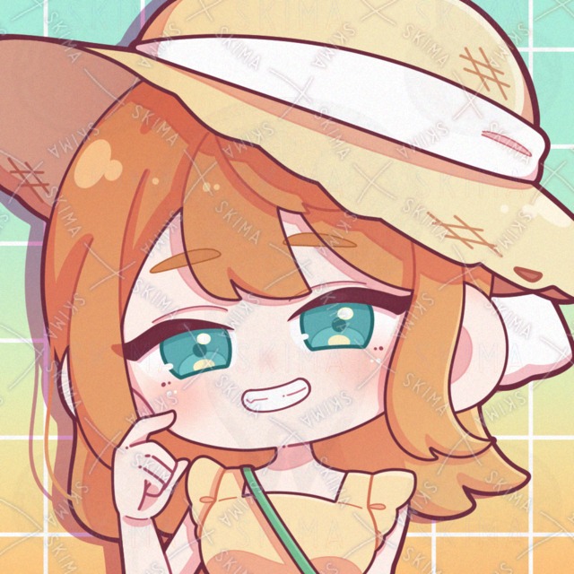 SNSアイコン　麦わら帽子の女の子
