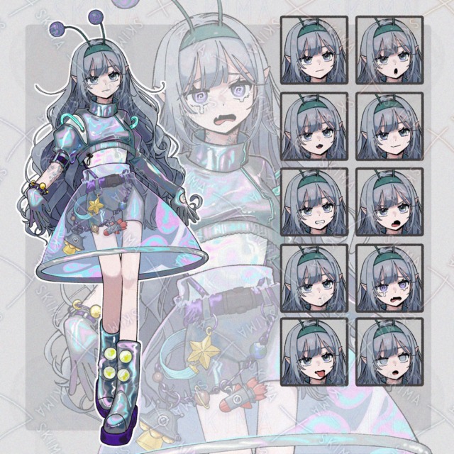 [差分10種]宇宙人少女［立ち絵］