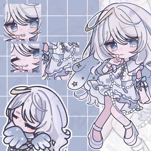 デフォルメイラスト・表情8種+ミニキャラ［121］