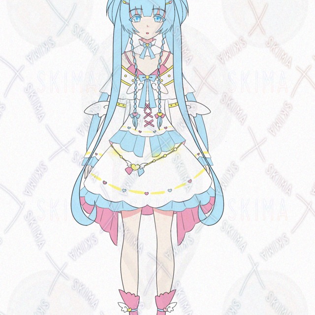 【キャラ販売】ゆめかわユニコーンの女の子 / 衣装詳細・立ち絵素材