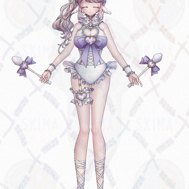 Standing Illustration: Girl with a Rhythmic Gymnastics Theme | For Commercial Use 的商品圖片第 10 張