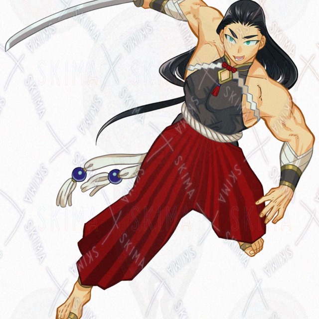 Japanese Fantasy Swordsman: Full-Body Pose + 5 Expressions 的商品圖片第 3 張