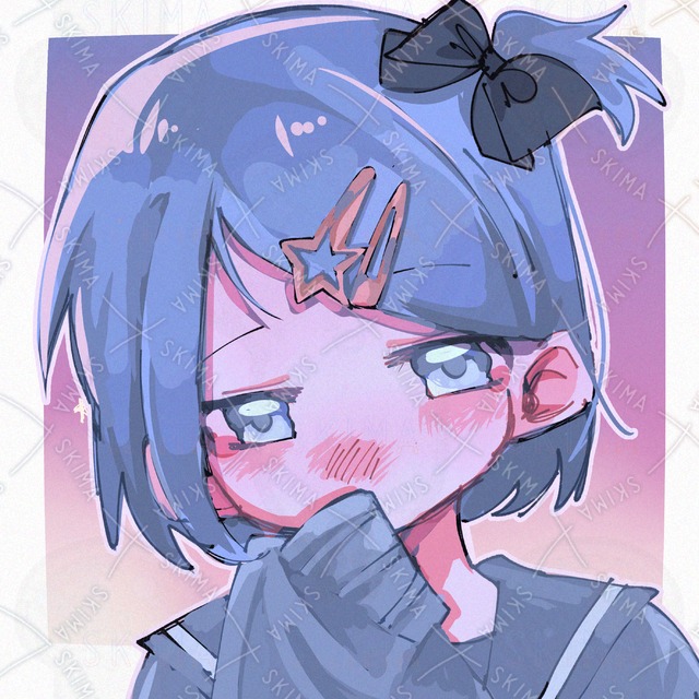 青色の女の子