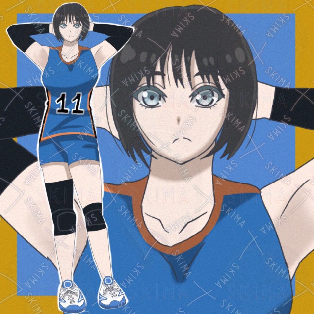 【表情差分　6種類】女子バレー