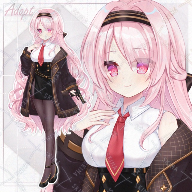 銃を持った調査官風のお姉さん(表情差分＋装飾パーツ)