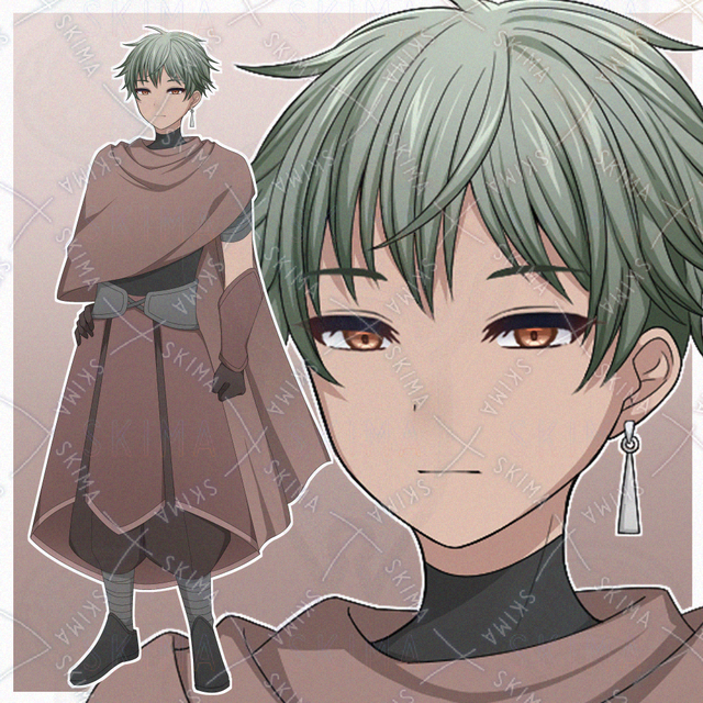 ファンタジーな服を着た褐色肌の青年【表情差分10種】
