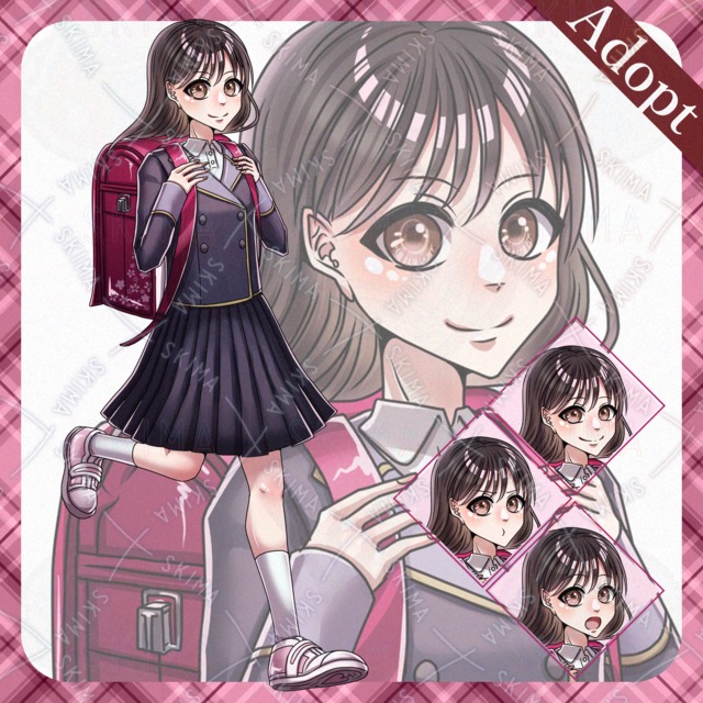 【Adopt】ランドセル少女【表情4種】