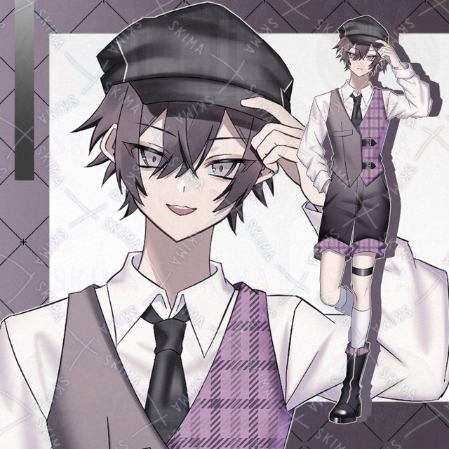 キャスケットベスト少年【表情10種】