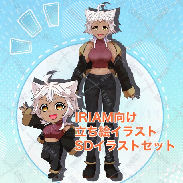 ウルフカットけもみみ女性