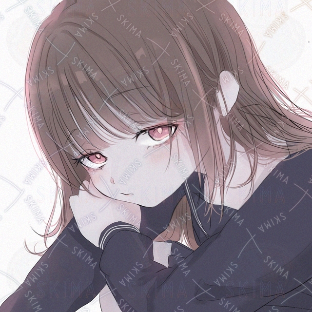 アイコン(透過背景あり)女子学生