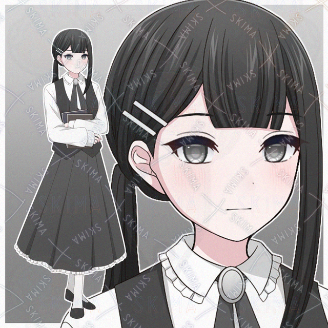 本を持った女の子【表情差分10種】