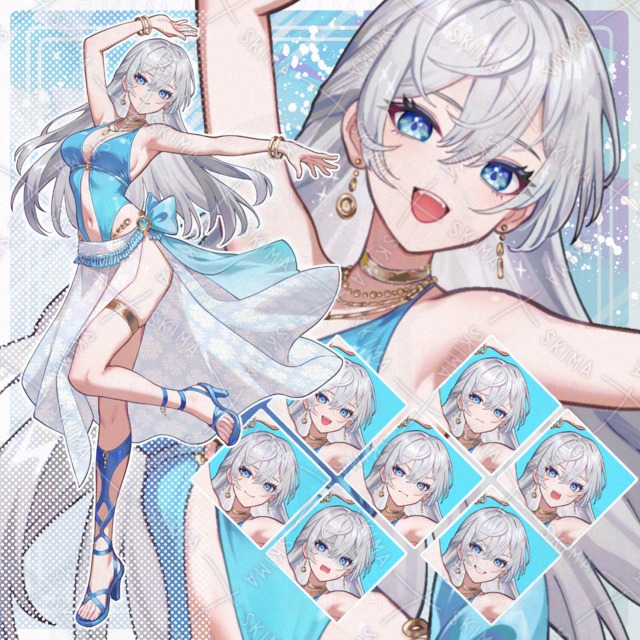 【表情7種】踊り子の女の子