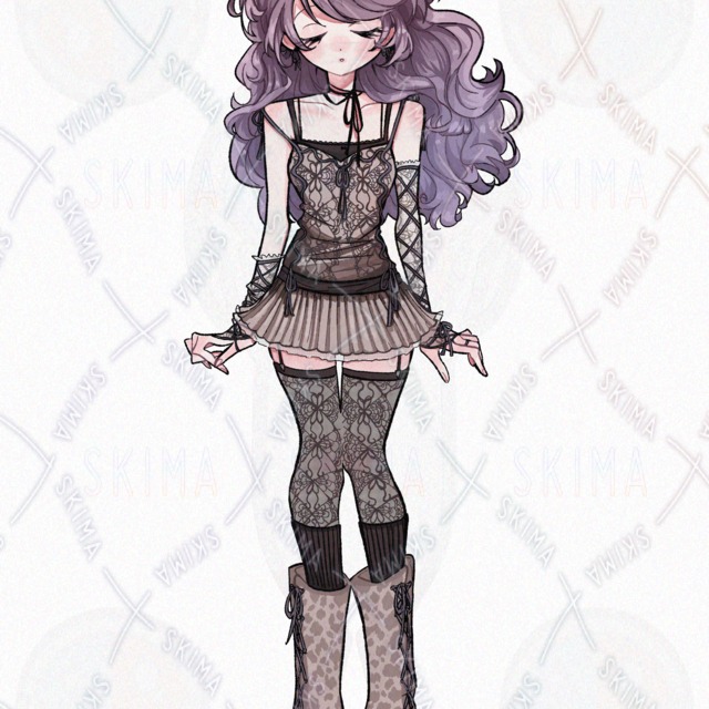 Adopt💜ྀི[表情差分7種類]ゴシックパンク 女の子[立ち絵]の商品画像4枚目