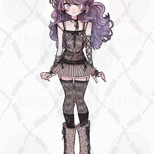 Adopt💜ྀི[表情差分7種類]ゴシックパンク 女の子[立ち絵]の商品画像2枚目