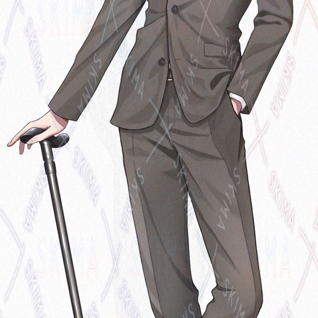 Image 10 of Man in Suit Standing Illustration Set: 10 Expressions