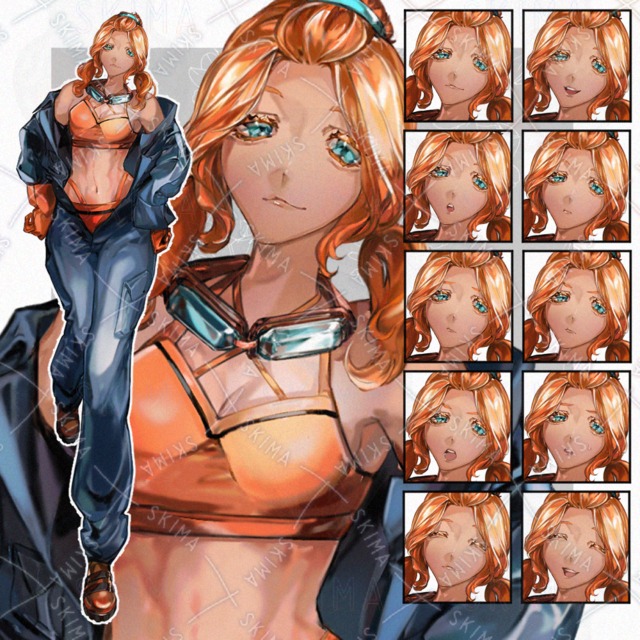 Image of 10 Expressions: Older Sister in a Brown Jumpsuit