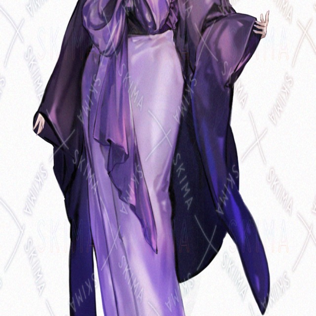 Image 11 of 10 Expressions: Girl in a Purple Kimono