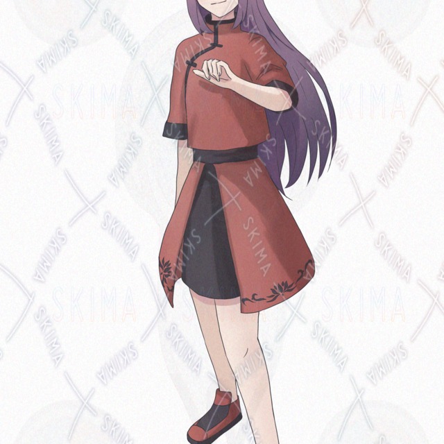 Image 5 of 10 Expressions: Girl in a Cheongsam (Standing Illustration)