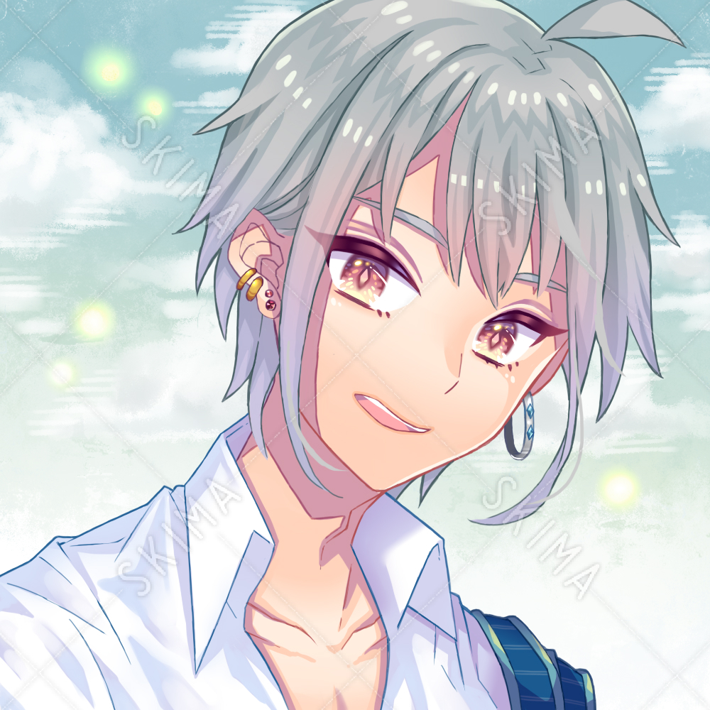 アイコン用ピアスの男の子 表情３種 背景透過あり スキマ スキルのオーダーメイドマーケット Skima