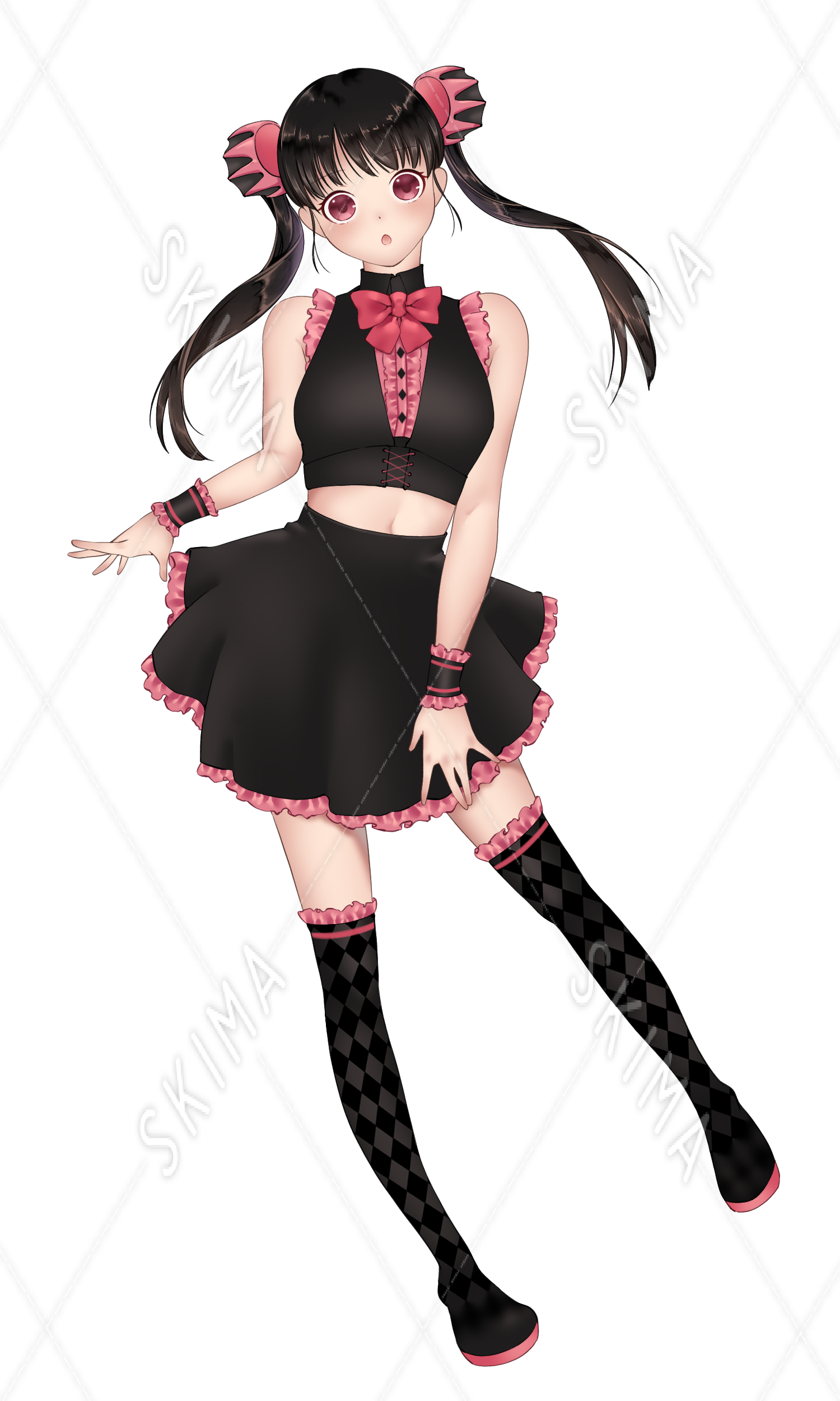 黒ミニスカツインテ少女 スキマ スキルのオーダーメイドマーケット Skima