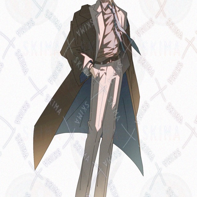 Image 2 of Modern Fantasy Suit with Black Hair and Coat