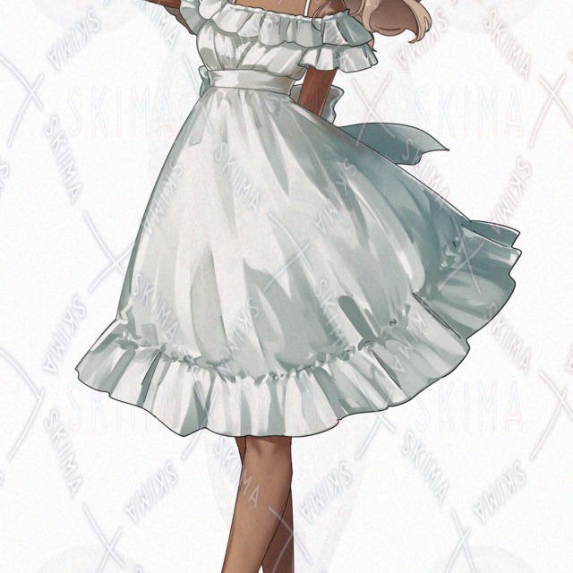 Image 4 of Brown and White Dress Digital Product