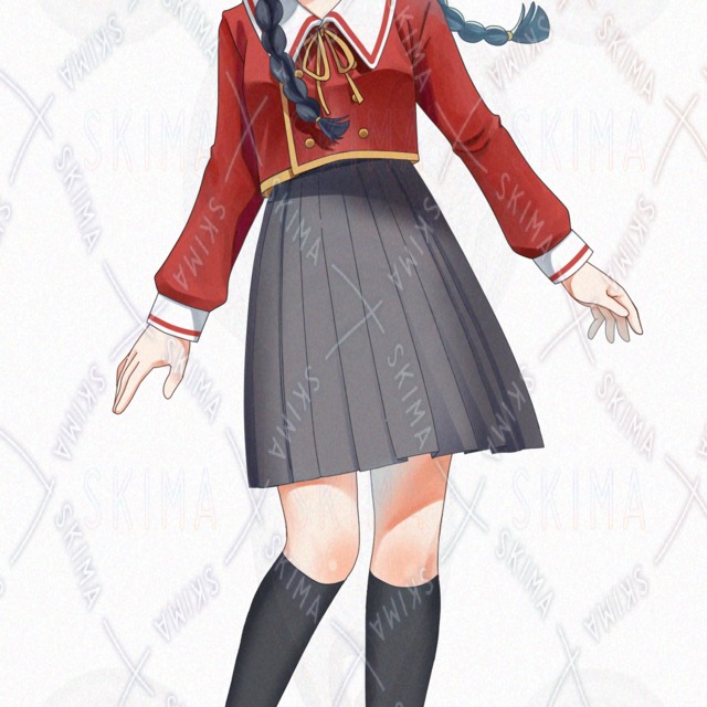 Image 5 of 9 Facial Expressions + Removable Glasses High School Girl