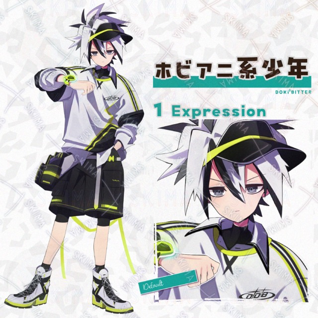 ホビーアニメ風少年キャラクター