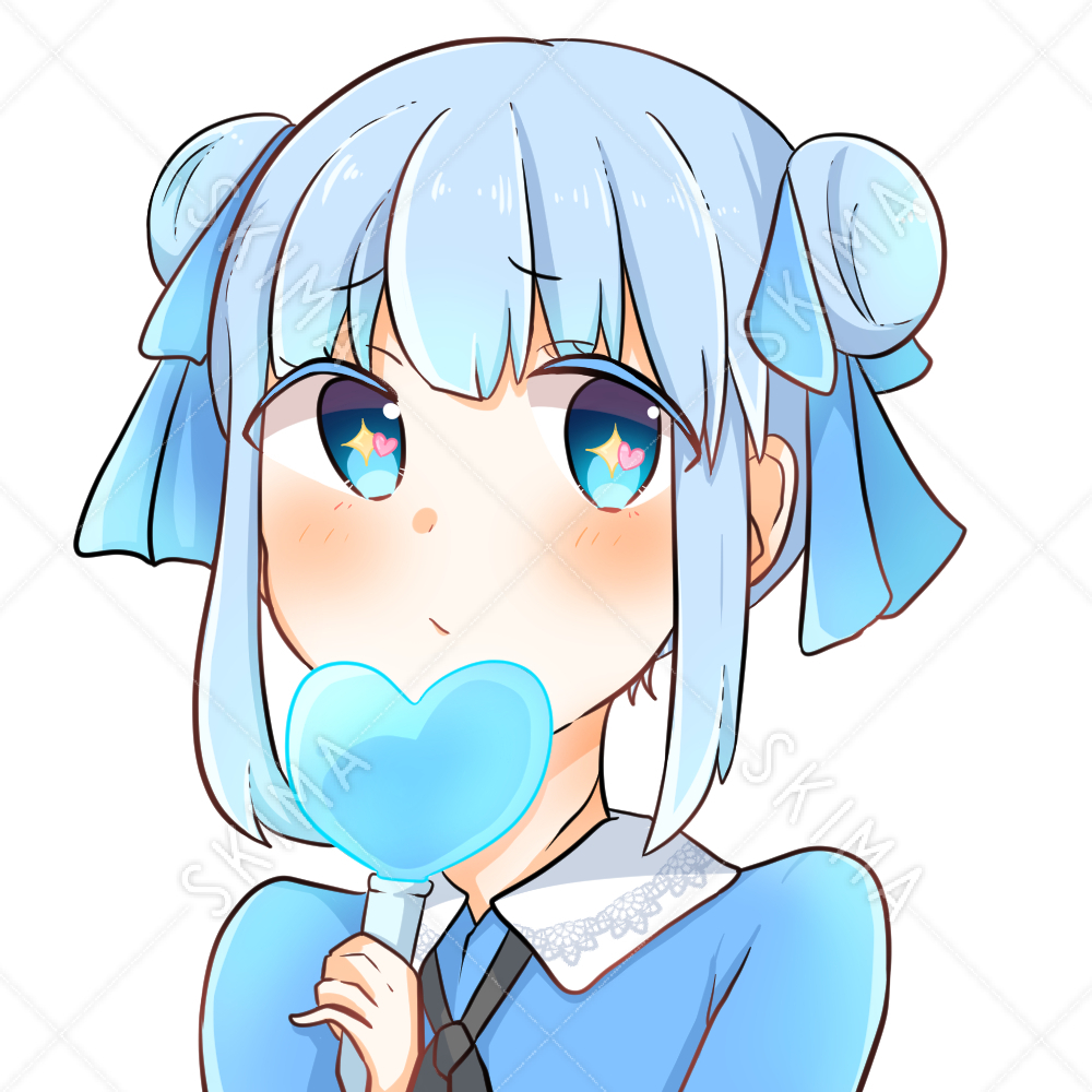 青 水 色の人推しの女の子アイコン 等身 スキマ スキルのオーダーメイドマーケット Skima