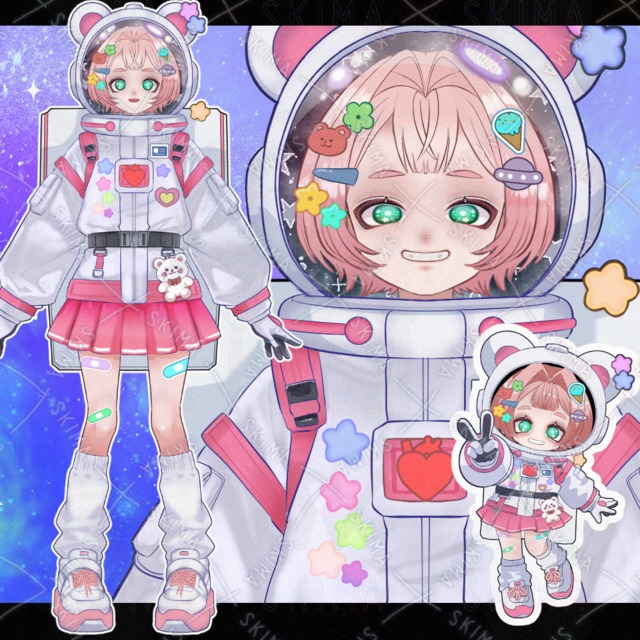 【SAIL】宇宙服娘【表情6種/ミニキャラ付き】