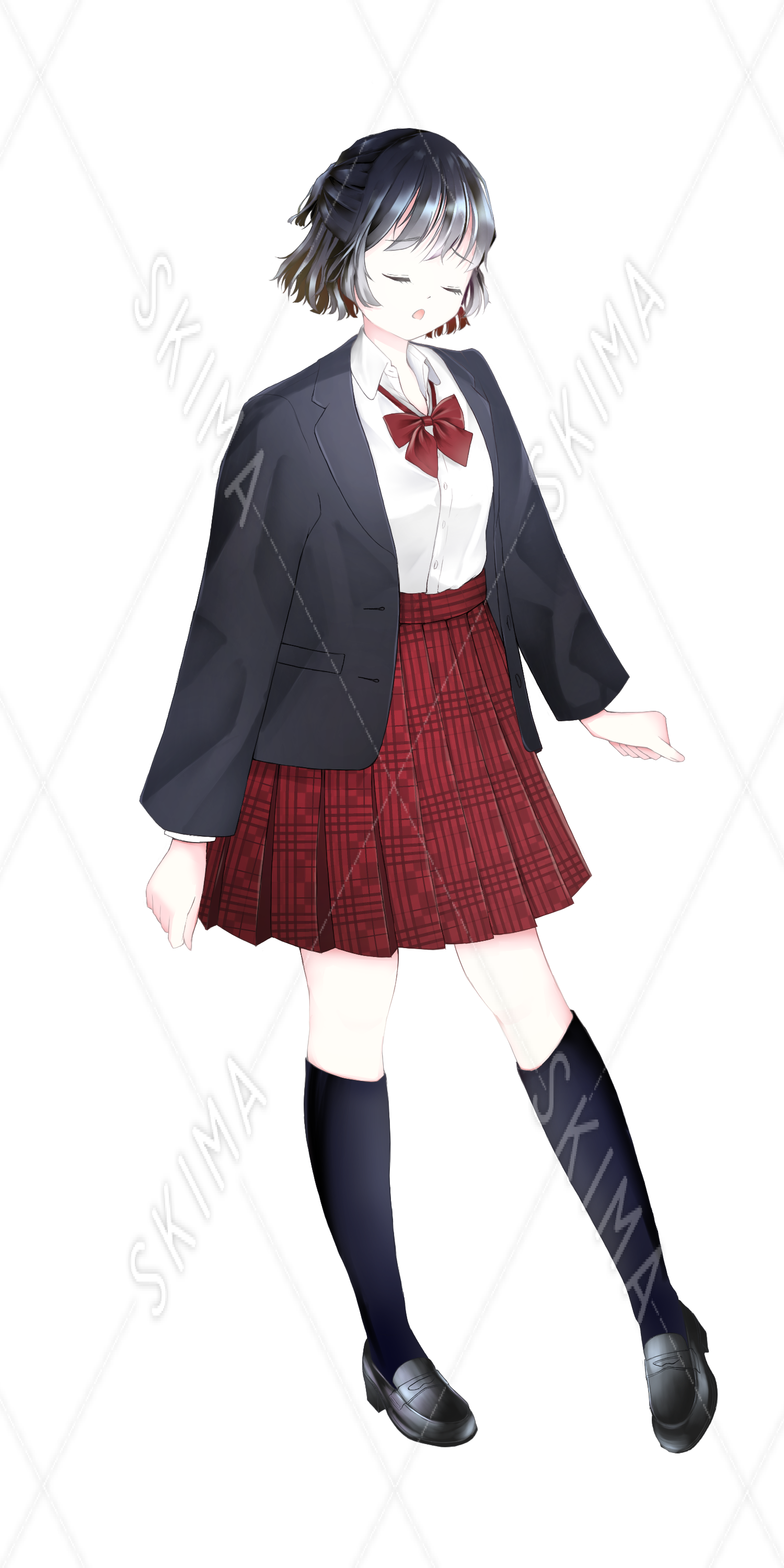 表情7種 ブレザー姿の女子高生 スキマ スキルのオーダーメイドマーケット Skima