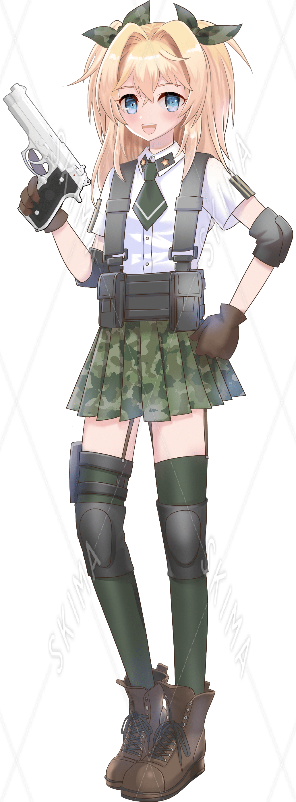 ミリタリー少女 表情10種 スキマ スキルのオーダーメイドマーケット Skima