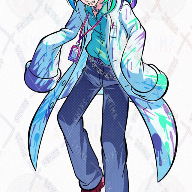 Image 4 of 9 Faces & 1 Prop: Punk Downer in a White Coat