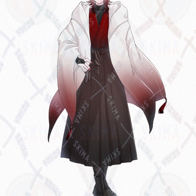 Image 3 of Male Standing Kimono Illustration