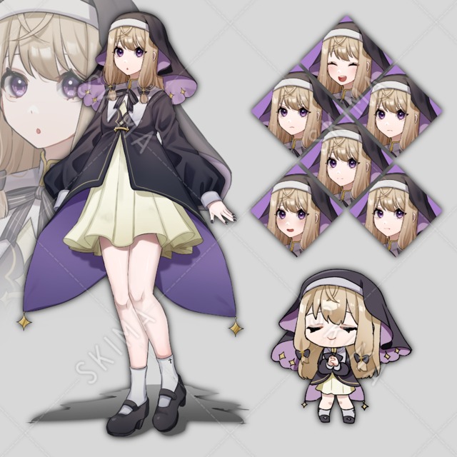 値下げしました シスター少女 表情差分6種 Sdキャラ スキマ スキルのオーダーメイドマーケット Skima