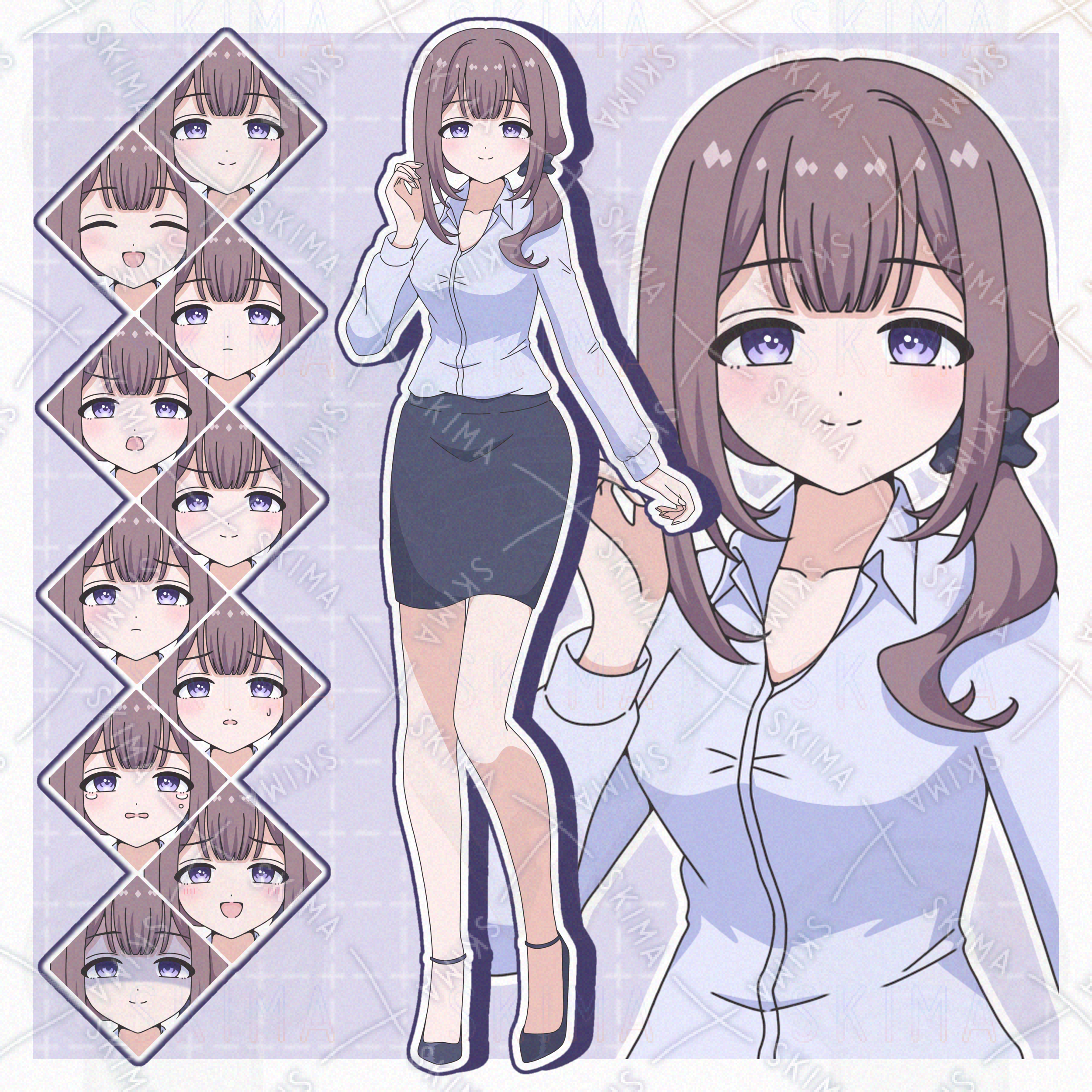 OL風の女性(表情10種) | SKIMA（スキマ）