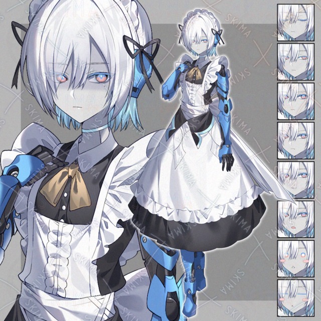 【adopt13】メイド風のメカ娘
