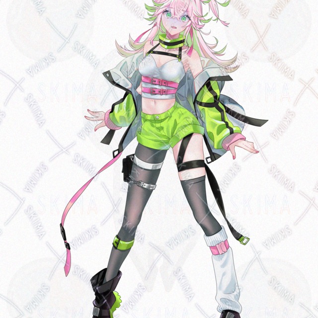 Image 7 of Tactical & Cyberpunk Girl: 8 Expressions + Sword (PSD Sold Separately)