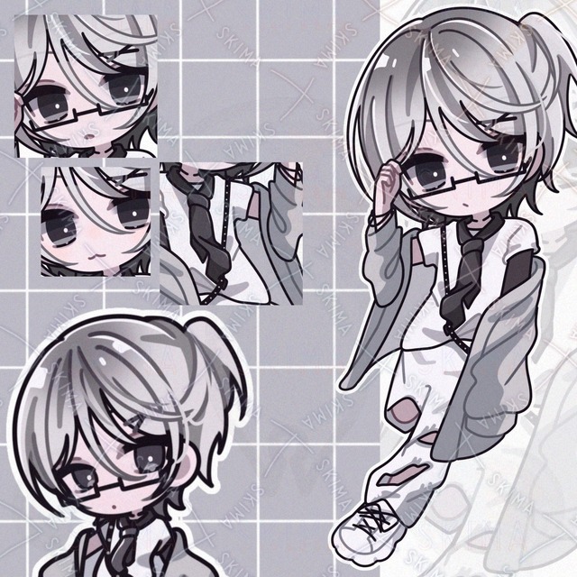 デフォルメイラスト・表情8種+ミニキャラ［125］