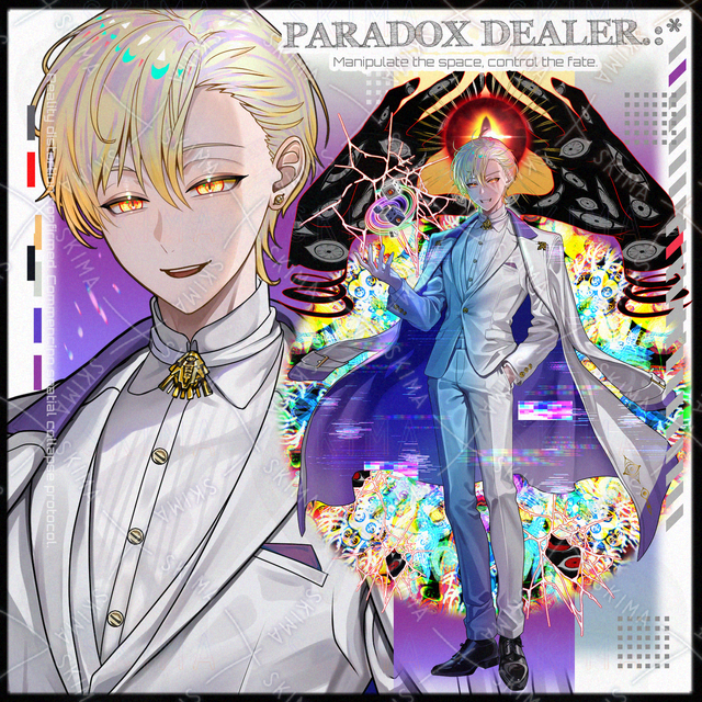 Image of Gravity, Magic Eyes, Supernatural Abilities—Young Man in a White Suit