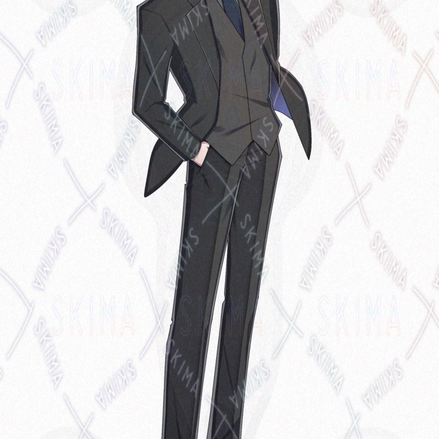 Image 4 of 5 Expression Variations: Male Character Standing Illustration