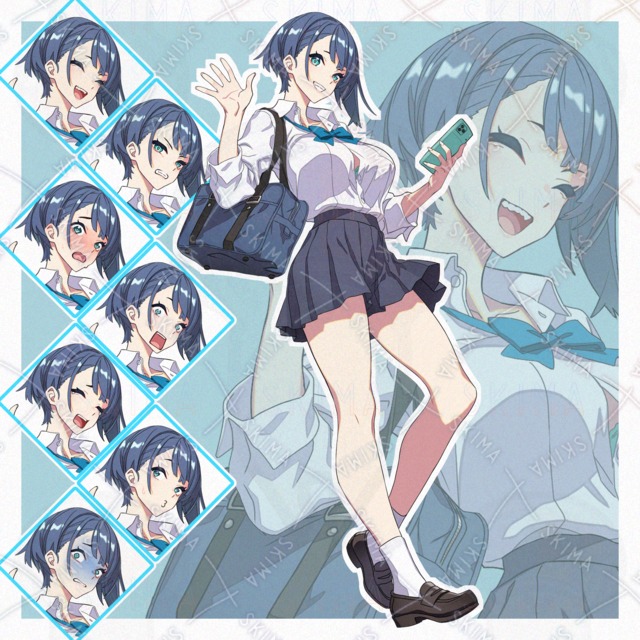 女子高校[表情８種]