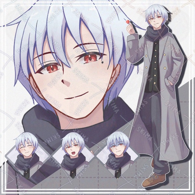 Image of 10 Expressions: Man in a Long Coat (Standing Illustration)